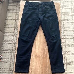 Men's dark wash barbell athletic fit jean